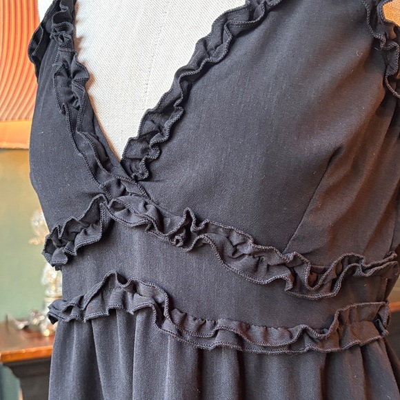 Black Ruffled spaghetti strap Dress - Picture 6 of 15